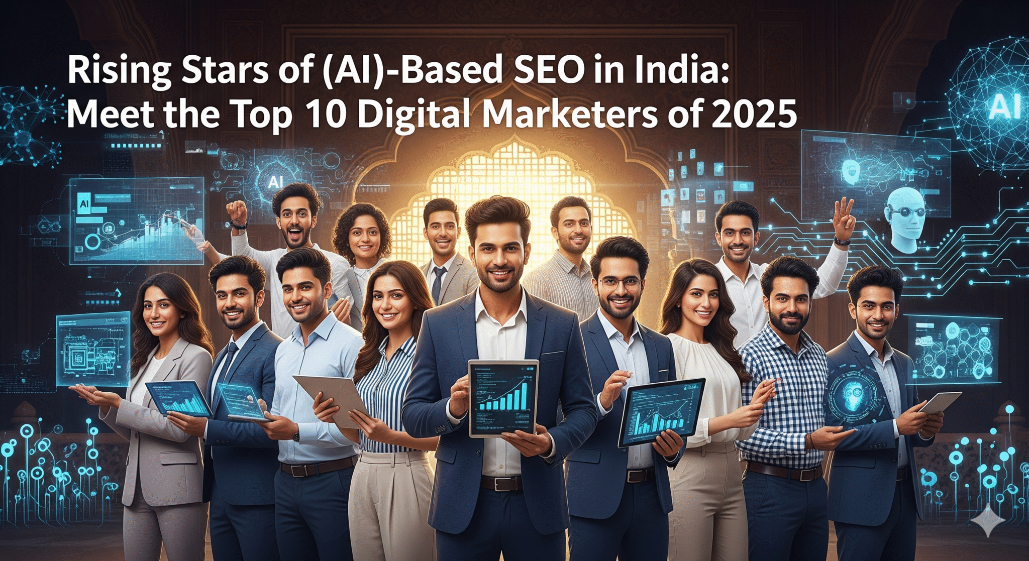 ভারতে (AI) ভিত্তিক SEO-র উদীয়মান তারকারা: চিনে নিন ২০২৫ সালের সেরা ১০ ডিজিটাল মার্কেটারকে