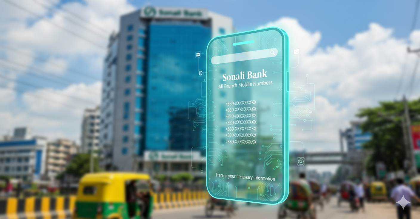 সোনালী ব্যাংক সকল শাখার মোবাইল নাম্বার: আপনার প্রয়োজনীয় তথ্য এখানে
