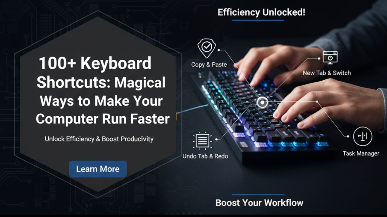কিবোর্ডের ১০০+ শর্টকাট: কম্পিউটার দ্রুত চালানোর জাদুকরী উপায়