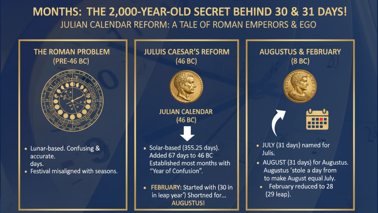 কেন কিছু মাস ৩০ আর কিছু ৩১ দিনের হয়? এর পেছনের ২,০০০ বছরের পুরনো যে রহস্য কেউ আপনাকে বলেনি!