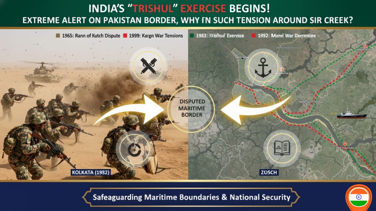 ভারতের ‘ত্রিশূল’ মহড়া শুরু! পাকিস্তান সীমান্তে চূড়ান্ত সতর্কতা, স্যর ক্রিক ঘিরে কেন এত উত্তেজনা?