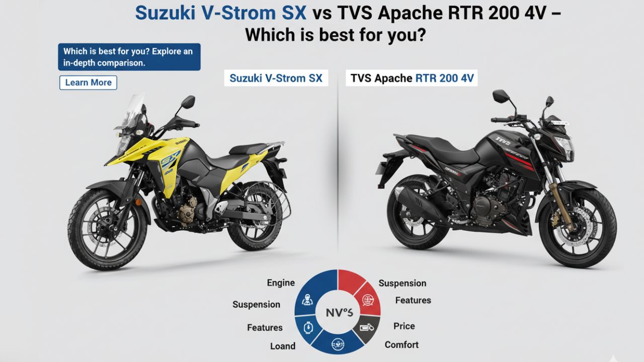 সুজুকি ভি-স্ট্রম এসএক্স বনাম টিভিএস অ্যাপাচি আরটিআর ২০০ ৪ভি – আপনার জন্য কোনটি সেরা?