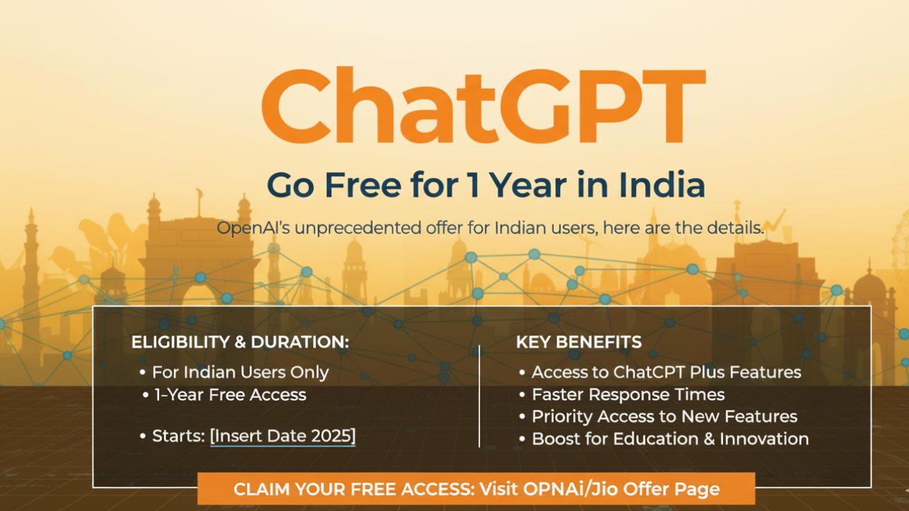 ChatGPT Go Free for 1 Year in India