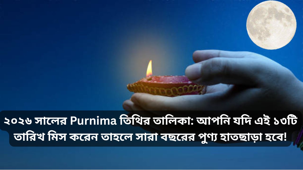 ২০২৬ সালের পূর্ণিমার তালিকা