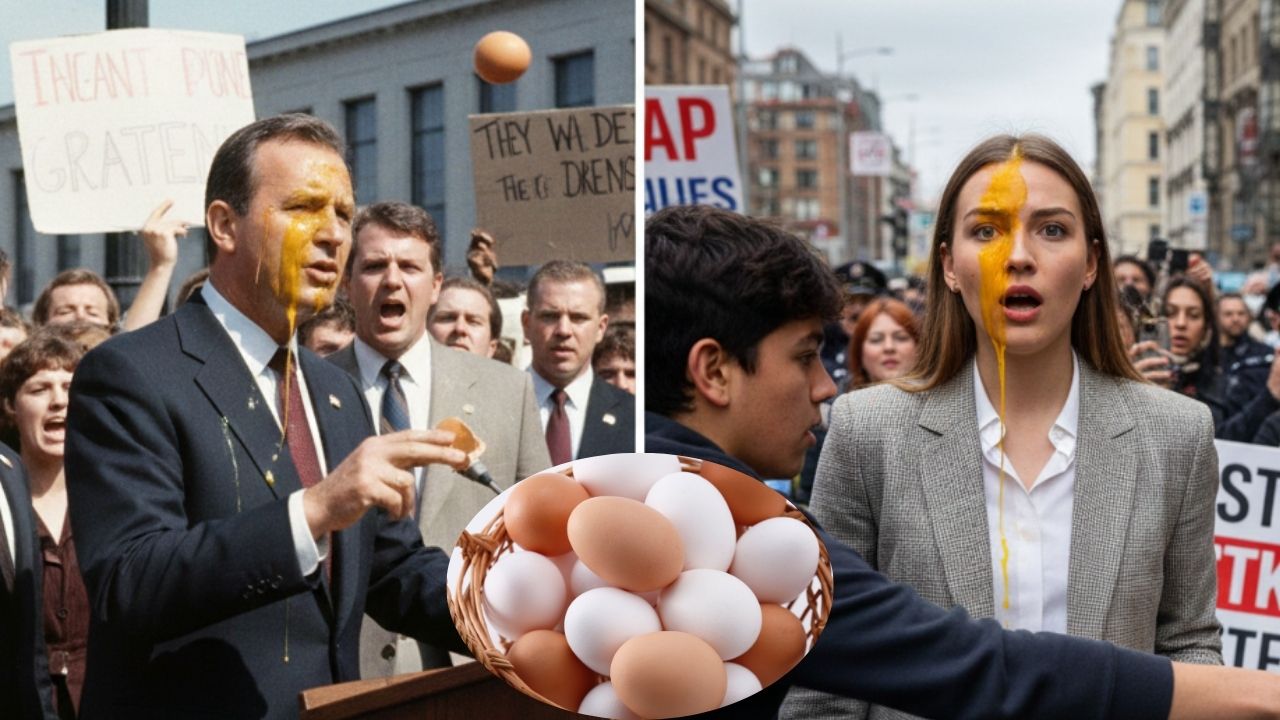 Why Egg Throwing Became a Powerful Political Protest